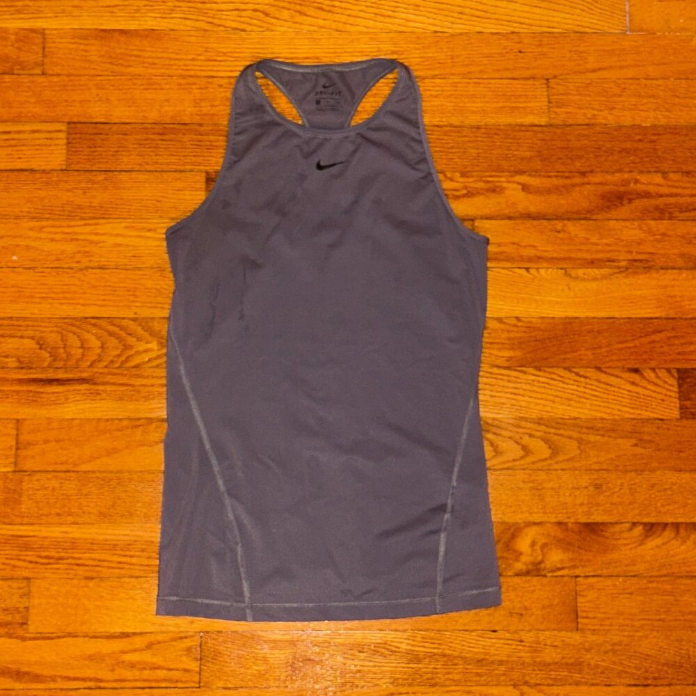 Nike Gray Razor Back Tank Top Size Small